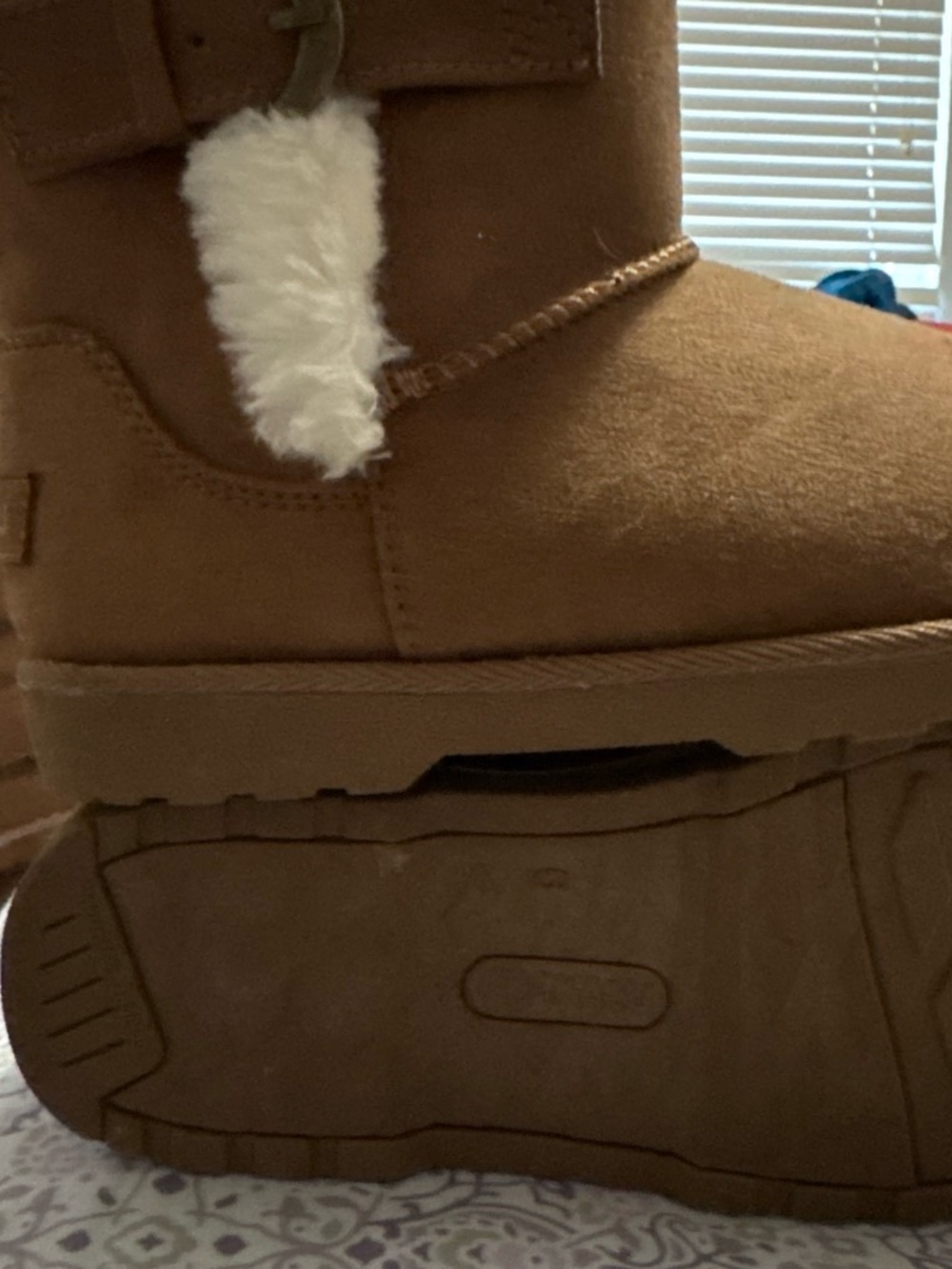 Classic Faux-Suede Winter Boot - Chestnut Brown